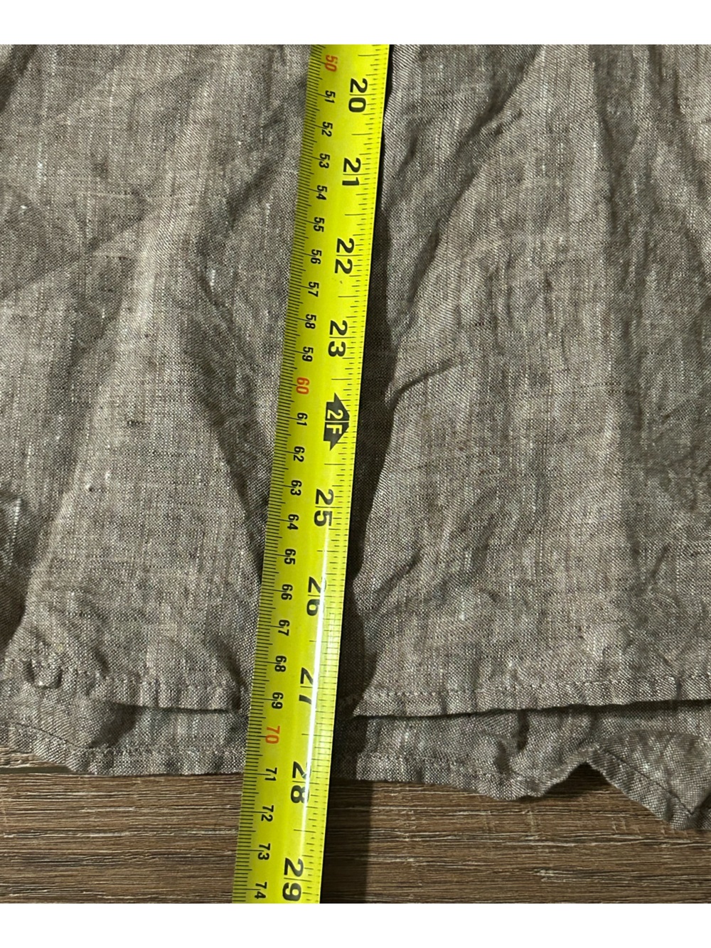 J Jill Lightweight Brown Linen Button-Up Shirt - Picture 6 of 9